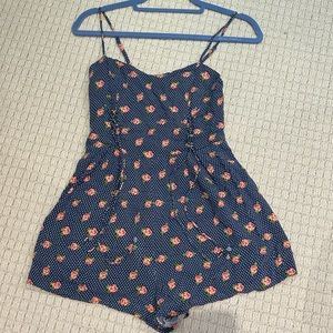 Forever 21 Flirty Floral Romper, Size S